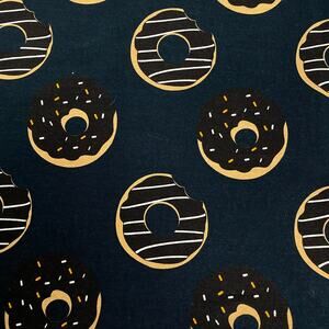 Donut Print Stretch Cotton Lycra Apparel Sewing Fabric 1 Yard x 56"
